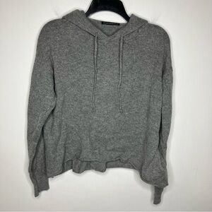 Brandy Melville wool Blend hooded sweater gray